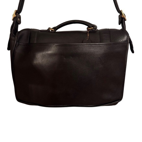 Vintage Coach Vantage 90s Black Leather Briefcase Rare Style 5274 NYC - Picture 5 of 16